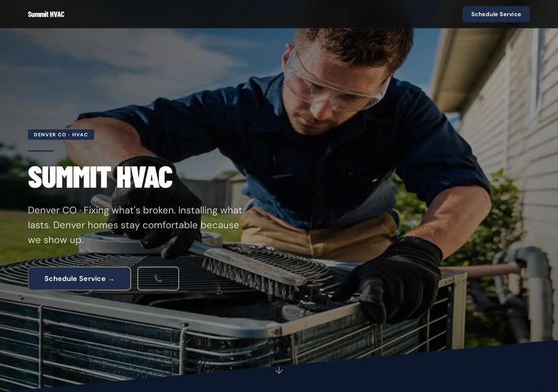 The landing page Clawza generated for Summit HVAC